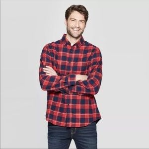 Goodfellow & Co Mens Plaid Flannel Shirt Size XXL  Ripe Red .